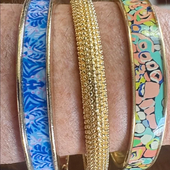 Set of 3 Lilly Pulitzer bangle bracelets - Picture 4 of 10